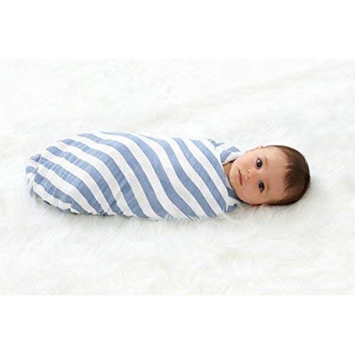  Aden + anais aden + anais Classic Swaddle Baby Blanket, 100% Cotton Muslin, Large 47 X 47 inch, 4 Pack, Rock...