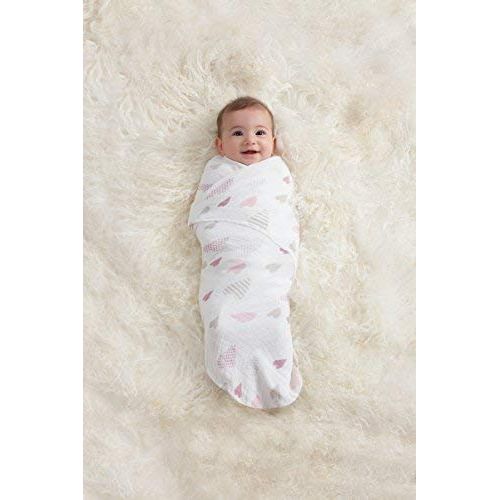  Aden + anais aden + anais Classic Swaddle Baby Blanket, 100% Cotton Muslin, Large 47 X 47 inch, 4 Pack, Rock...