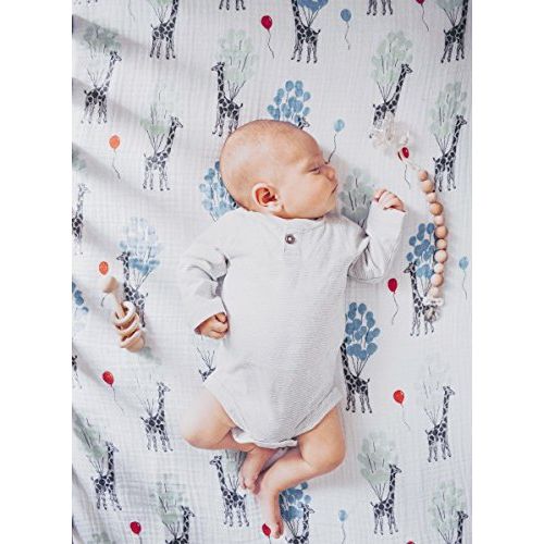  Aden + anais aden + anais Classic Swaddle Baby Blanket, 100% Cotton Muslin, Large 47 X 47 inch, 4 Pack, Rock...