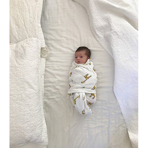  Aden + anais aden + anais Classic Swaddle Baby Blanket, 100% Cotton Muslin, Large 47 X 47 inch, 4 Pack, Rock...