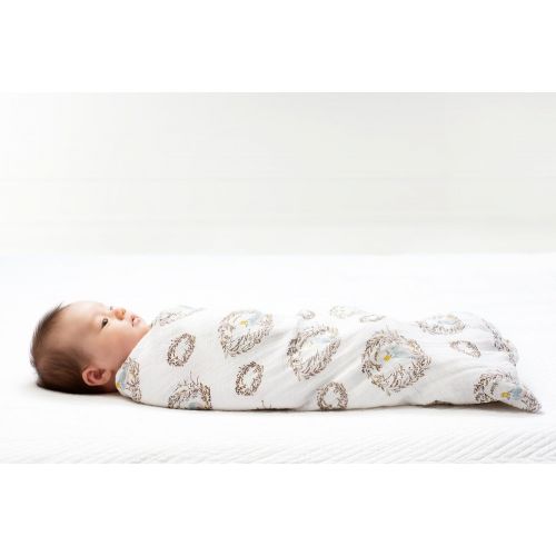  Aden + anais aden + anais Classic Swaddle Baby Blanket, 100% Cotton Muslin, Large 47 X 47 inch, 4 Pack, Rock...