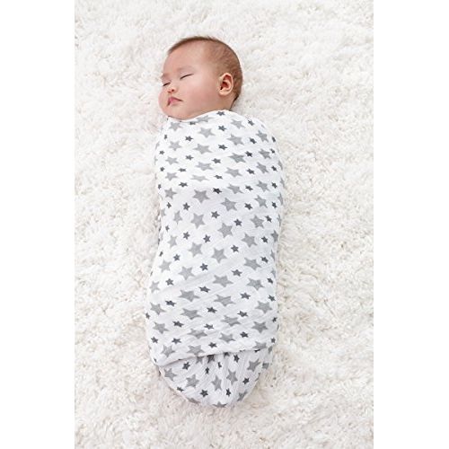  Aden + anais aden + anais Classic Swaddle Baby Blanket, 100% Cotton Muslin, Large 47 X 47 inch, 4 Pack, Rock...