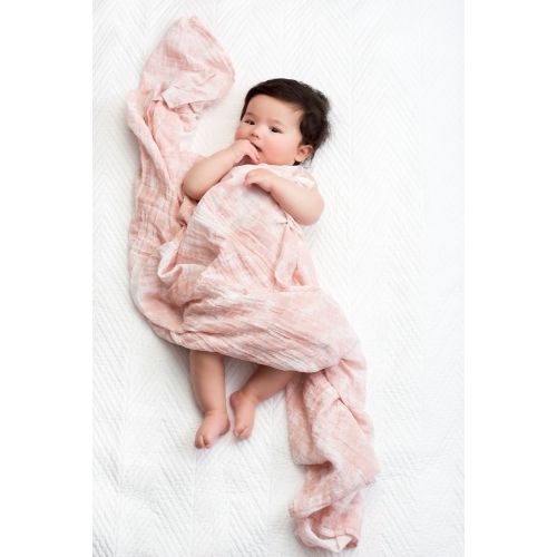  Aden + anais aden + anais Classic Swaddle Baby Blanket, 100% Cotton Muslin, Large 47 X 47 inch, 4 Pack, Rock...