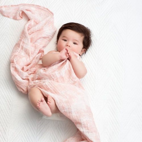  Aden + anais aden + anais Classic Swaddle Baby Blanket, 100% Cotton Muslin, Large 47 X 47 inch, 4 Pack, Rock...