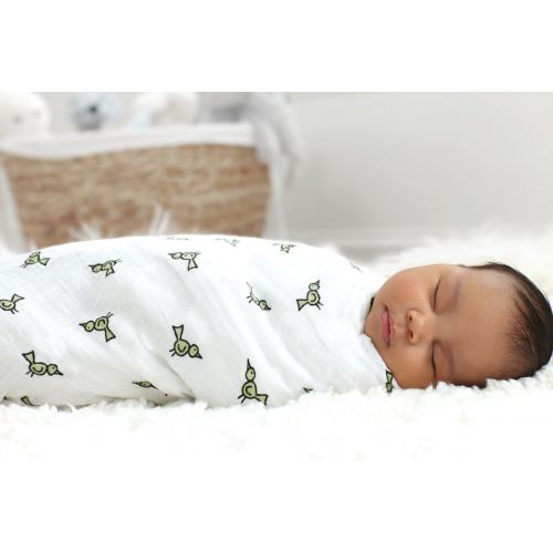  Aden + anais aden + anais Classic Swaddle Baby Blanket, 100% Cotton Muslin, Large 47 X 47 inch, 4 Pack, Rock...