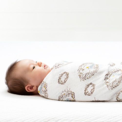  Aden + anais aden + anais Classic Swaddle Baby Blanket, 100% Cotton Muslin, Large 47 X 47 inch, 4 Pack, Rock...