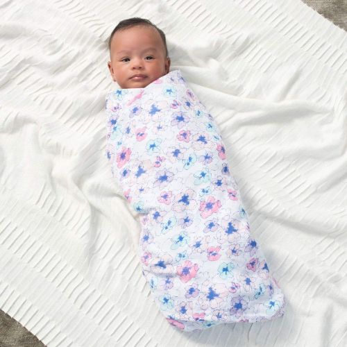  Aden + anais aden + anais Classic Swaddle Baby Blanket, 100% Cotton Muslin, Large 47 X 47 inch, 4 Pack, Rock...