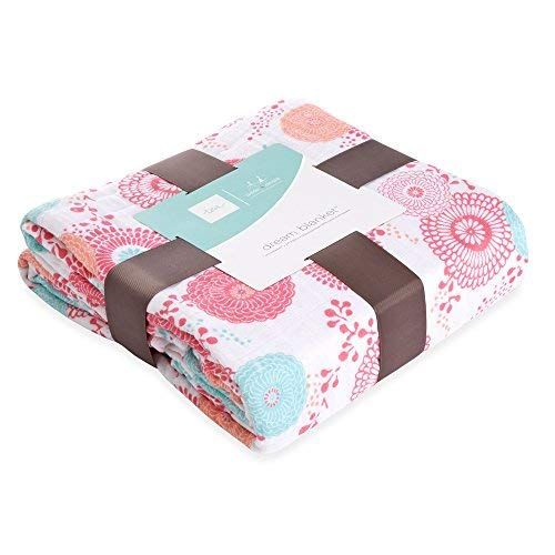  Aden + anais aden + anais Tea Collection Dream Blanket, 100% Cotton Muslin, 4 Layer Lightweight and Breathable,...