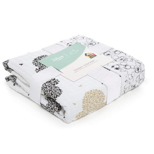  Aden + anais aden + anais Dream Blanket; 100% Cotton Muslin; 4 Layer Lightweight and Breathable; Large 47 X 47 inch; Mickeys 90Th - Scatter