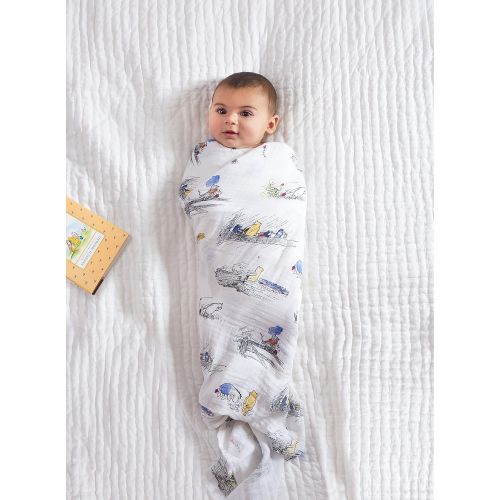  Aden + anais aden + anais Disney Classic Swaddle Baby Blanket, 100% Cotton Muslin, Large 47 X 47 inch, 4-pack,...