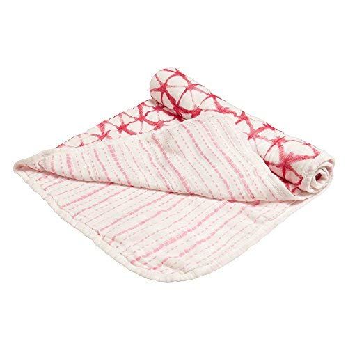  Aden + anais aden + anais Silky Soft Stroller Blanket, 100% Viscose Bamboo Muslin, 4 Layer Lightweight and...