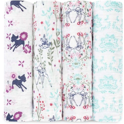  Aden + anais aden + anais Disney Baby Classic Swaddles 4 Pack - Bambi