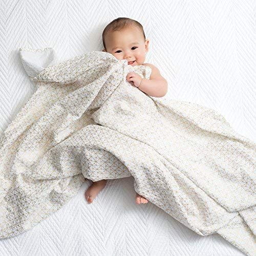  Aden + anais aden + anais Swaddle Blanket | Boutique Metallic Muslin Blankets | Ideal for Baby Girls & Boys | Receiving Swaddles Newborn Boy & Girl, Unisex Infant Gift Items, Wearable Blankets
