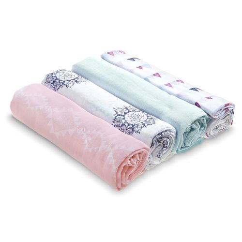  Aden + anais Aden by aden + anais Swaddle Blanket | Muslin Blankets for Girls & Boys | Baby Receiving Swaddles | Ideal Newborn Gifts, Unisex Infant Shower Items, Toddler Gift, Wearable Swaddlin