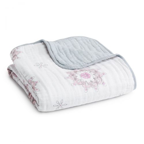  Aden + anais aden + anais Dream Blanket, 100% Cotton Muslin, 4 Layer lightweight and breathable, Large 47 X 47 inch, For The Birds - Medallion