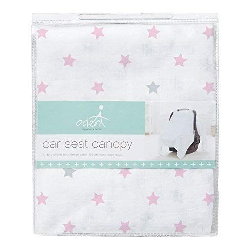  Aden + anais aden by aden + anais Car Seat Canopy 100% Cotton Muslin, darling