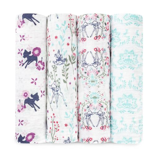  Aden + anais aden + anais Disney Baby Classic Swaddles 4 Pack - Bambi