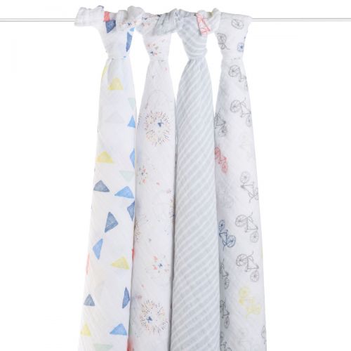  Aden + anais aden + anais Classic Swaddle - 4 Pack - Leader of The Pack