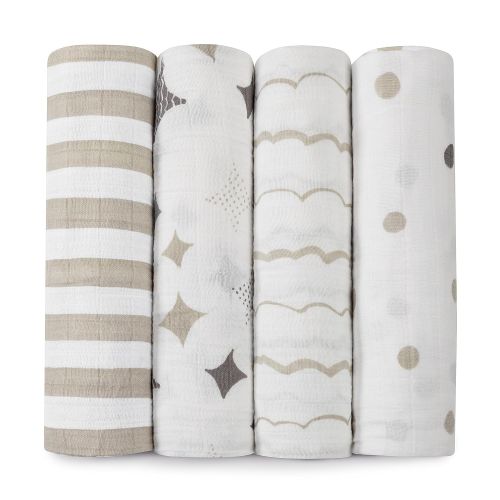  Aden + anais aden + anais Kids Classic Swaddle 4 Pack, Shine On, One Size