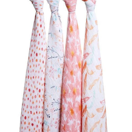  aden + anais Classic Swaddle - 4 Pack - Petal Blooms
