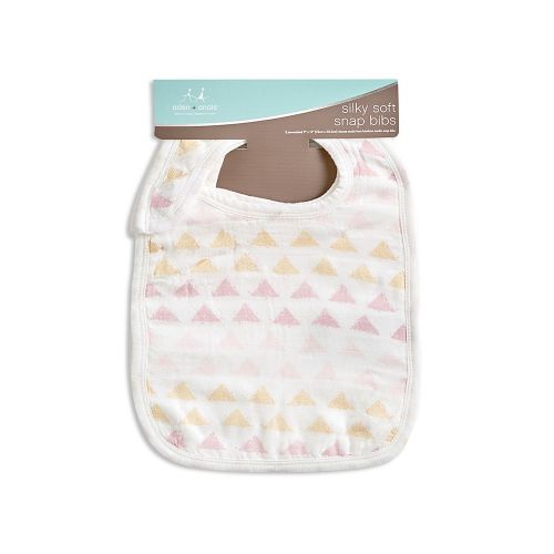  Aden and Anais Metallic-Print Bibs, 3 Pack