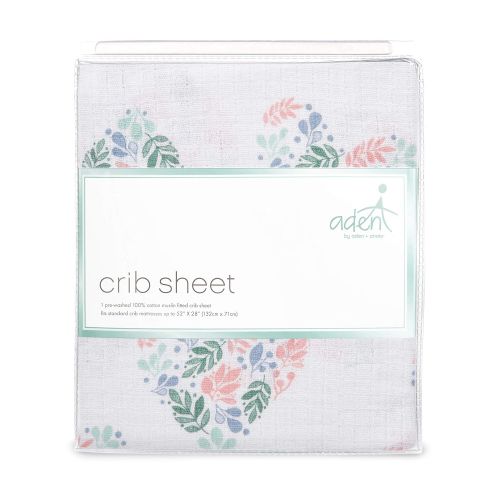  Aden by aden + anais aden by aden + anais Classic Crib Sheet, 100% Cotton Muslin, Super Soft, Breathable,...
