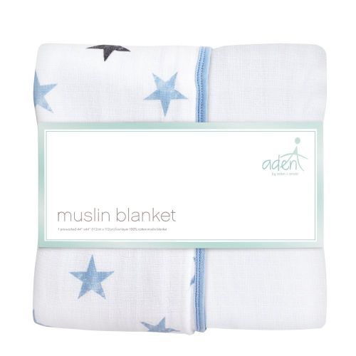  Aden by aden + anais aden by aden + anais Muslin Blanket, 100% Cotton Muslin, 4 Layer Lightweight and Breathable,...