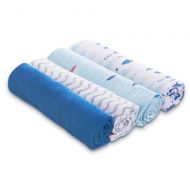 Aden by aden + anais aden by aden + anais swaddle 4 pack, making waves