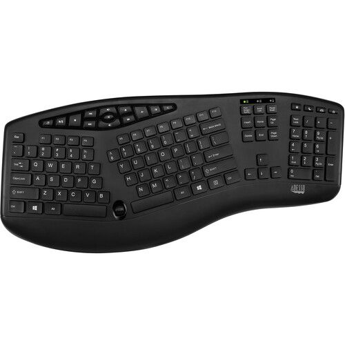  Adesso Trueform Wireless Ergo Keyboard and Optical Mouse (Black)