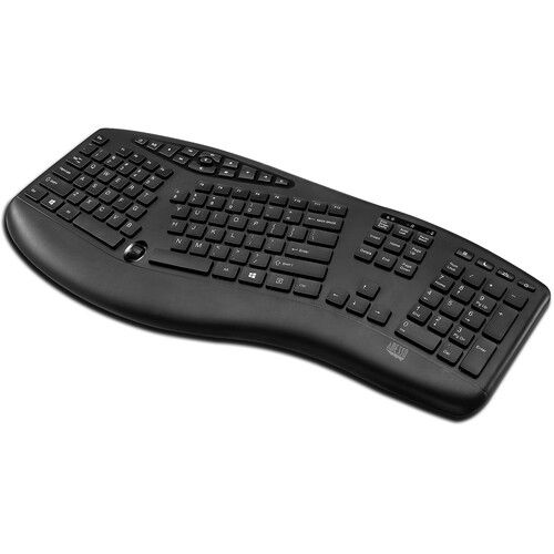  Adesso Trueform Wireless Ergo Keyboard and Optical Mouse (Black)