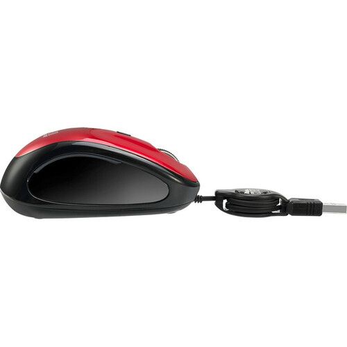  Adesso iMouse S8R USB Illuminated Retractable Mini Mouse (Red)