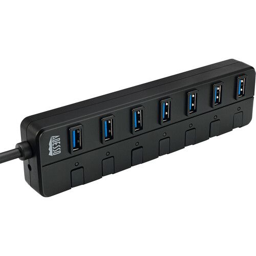  Adesso 7-Port USB 3.0 Hub with Power Switches and Adapter