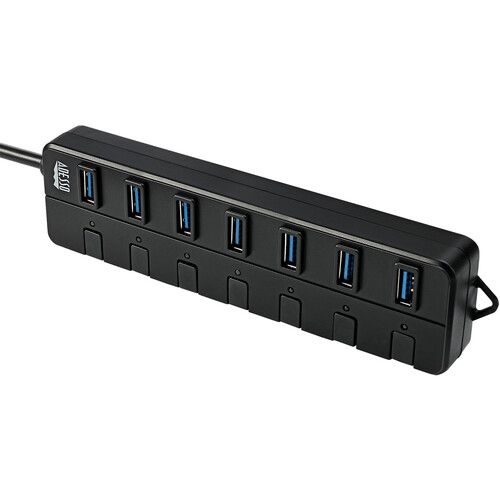  Adesso 7-Port USB 3.0 Hub with Power Switches and Adapter