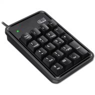 Adesso AKB-600HB 19-Key Mechanical Keypad with 3-Port USB Hub (Black)