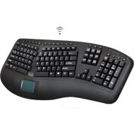 Adesso 2.4 GHz Wireless Ergonomic Keyboard with Integrated Touchpad (Black)