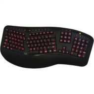 Adesso Tru-Form 150 3-Color Illuminated Ergonomic Keyboard (Black)