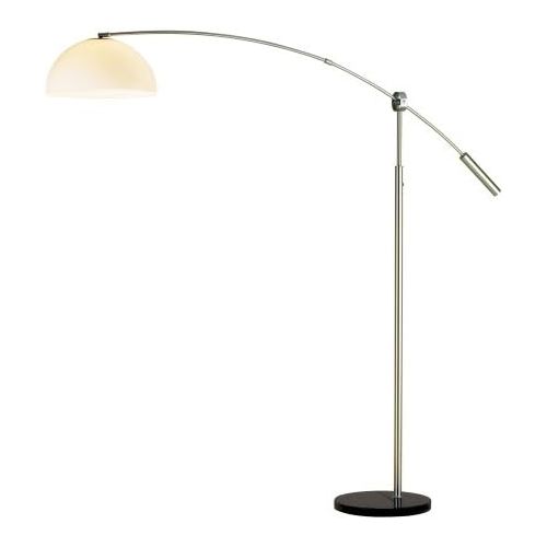  Adesso 4134-22 Outreach 64-90 Arc Lamp, Satin Steel, Smart Outlet Compatible