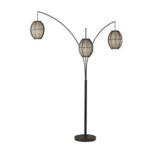  Adesso Maui Arc Lamp, Antique Bronze