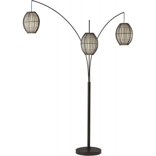  Adesso Maui Arc Lamp, Antique Bronze