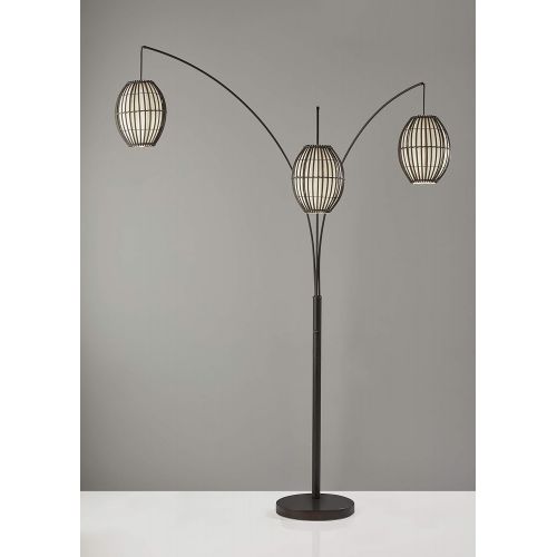  Adesso Maui Arc Lamp, Antique Bronze