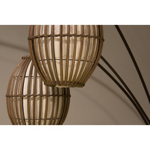  Adesso Maui Arc Lamp, Antique Bronze