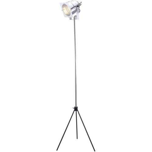  Adesso 3051-22 Spotlight 44-61 Steel Floor Lamp with Tripod Base, Smart Outlet Compatible