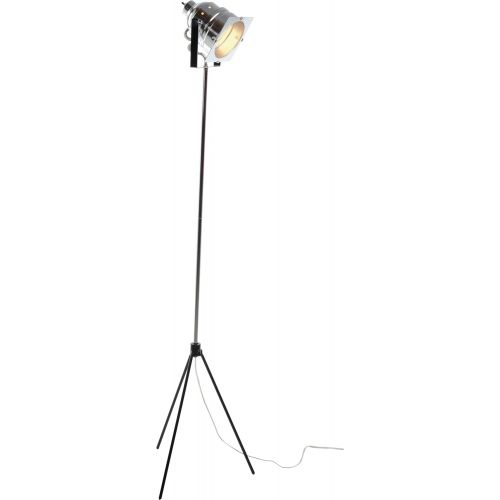  Adesso 3051-22 Spotlight 44-61 Steel Floor Lamp with Tripod Base, Smart Outlet Compatible