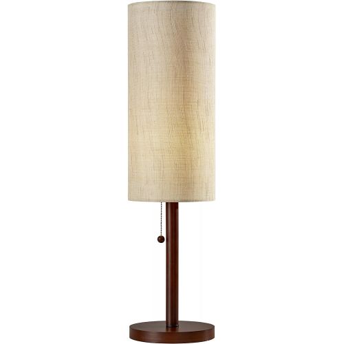  Adesso 3338-15 Hamptons Floor Lamp Smart Outlet Compatible, 65, Walnut