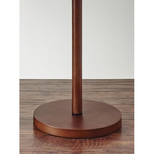  Adesso 3338-15 Hamptons Floor Lamp Smart Outlet Compatible, 65, Walnut