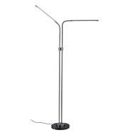 Adesso 3049-22 Hydra LED Floor Lamp, Brushed Steel