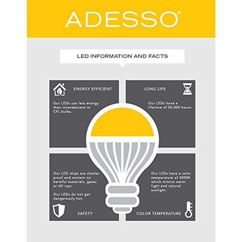  Adesso 5134-22 Pluto 71 LED Combo Torchiere, Satin Steel, Smart Outlet Compatible