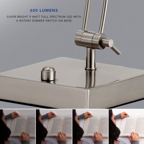  Adesso Esquire 5090 LED Desk Lamp - Satin Steel