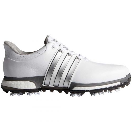 아디다스 Adidas Mens Tour 360 Boost WhiteSilver Met.Dk Silver Met. Golf Shoes F33249F33261 by Adidas