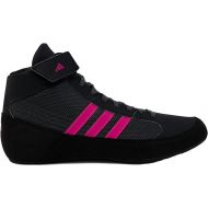 adidas Men's HVC Wrestling Shoes, Black/Charcoal/Hot Pink, 11